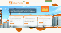 Desktop Screenshot of alcoolferreira.com.br