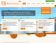 Tablet Screenshot of alcoolferreira.com.br